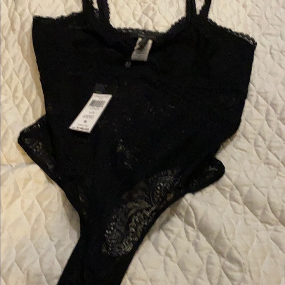 Black lace bodysuit